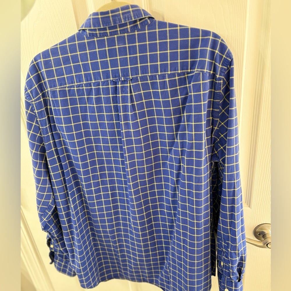 American Eagle Outfitters Blue Plaid Mens Casual Button Up Shirt Athletic Fit XL - Picture 6 of 6